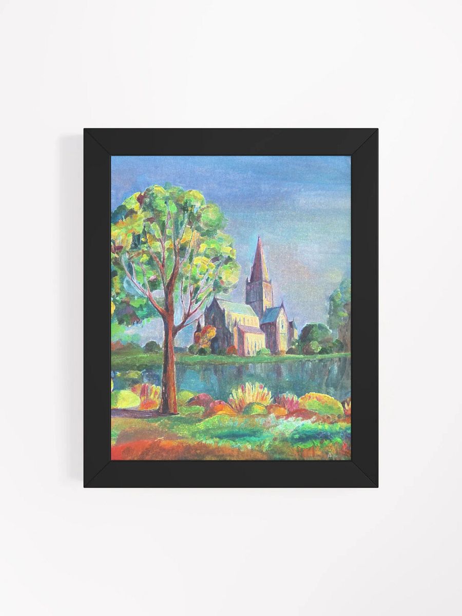 Vibrant Ayous Wood Framed Matte Poster - Gothic Architecture product image (12)