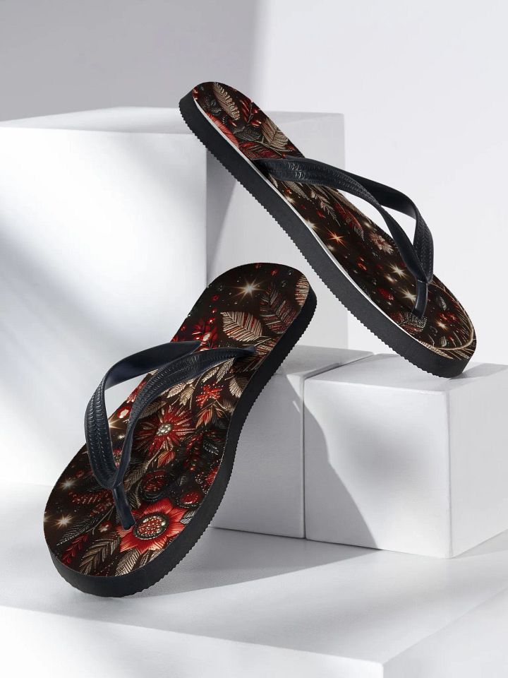 Luxury Floral Delight Flip-Flops product image (2)