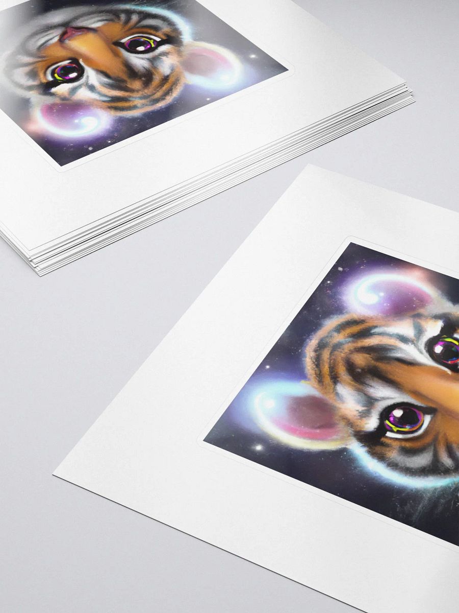 Cute Galactic Tiger Alpha Sticker product image (5)