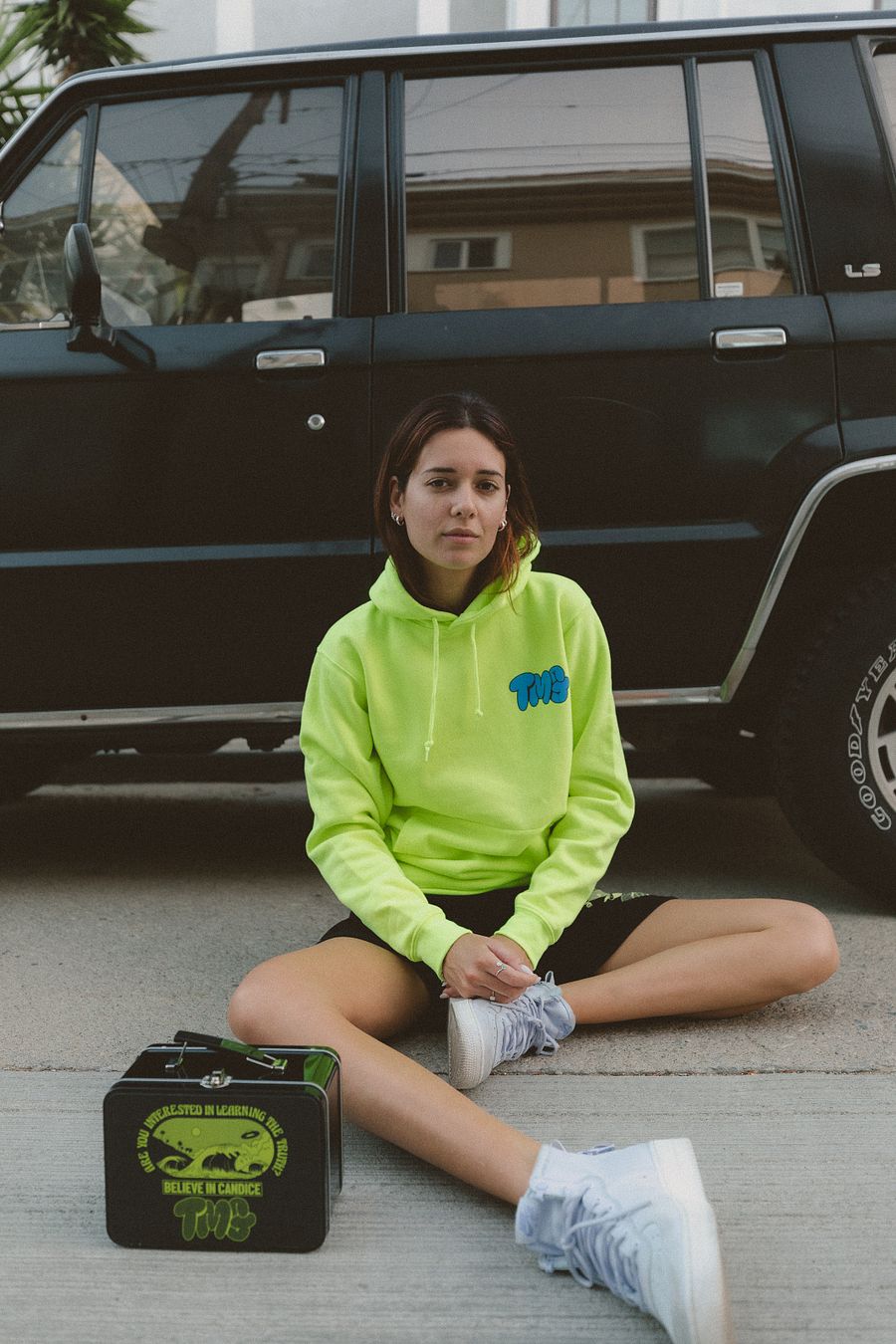 Palm Trees Neon Green Hoodie product image (5)