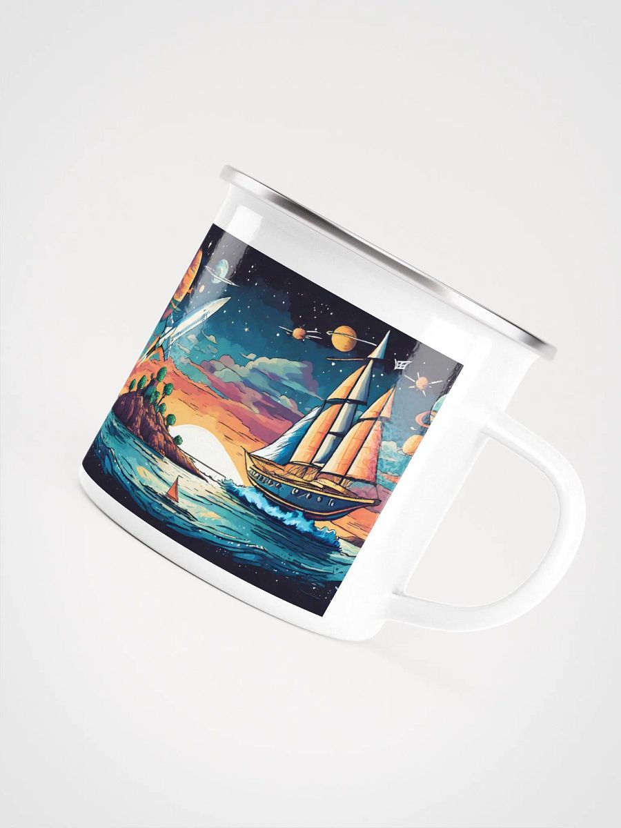 Summer Wind Charters: Space Sail Enamel Mug product image (5)