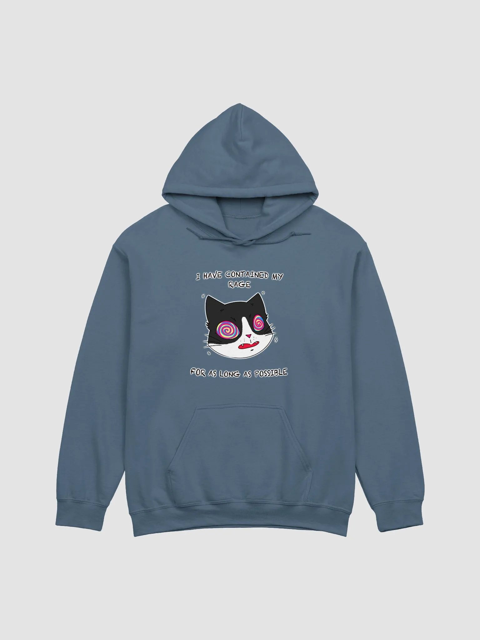 Rage Cat With Text Classic Hoodie Multicolor product image (3)