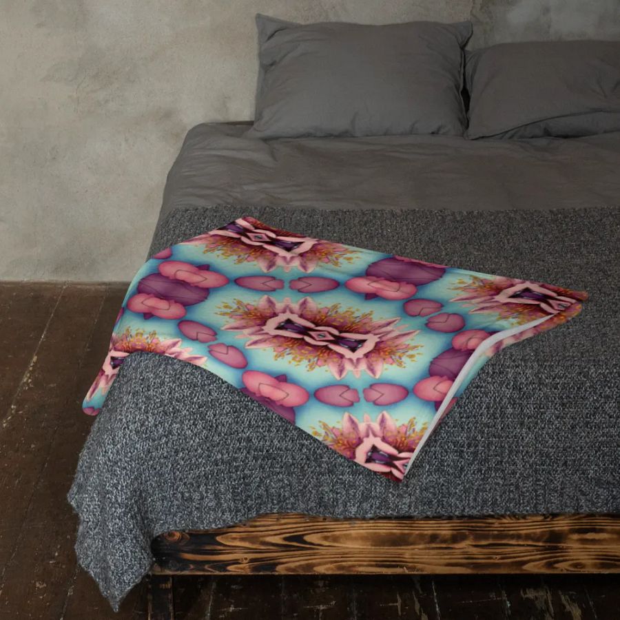 Vibrant Florals & Hearts Throw Blanket product image (11)