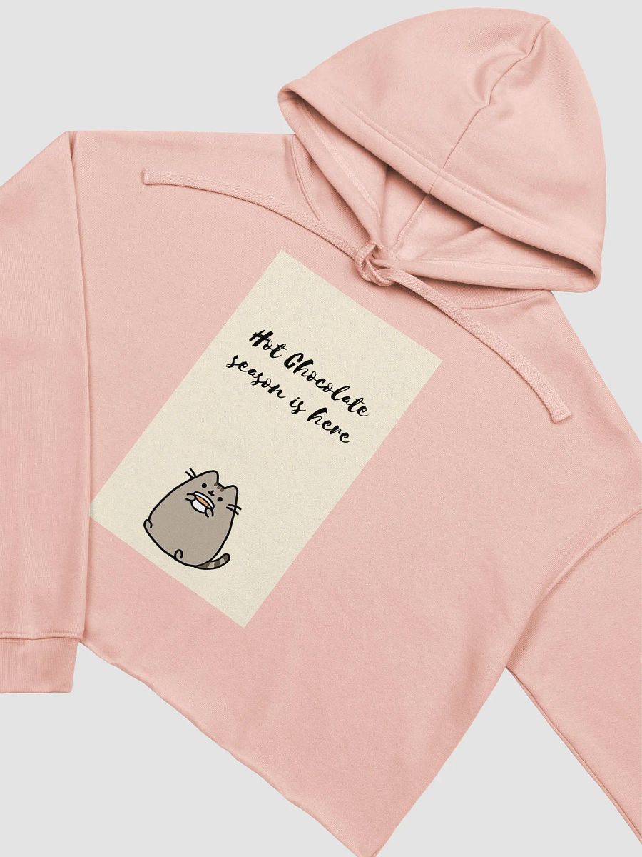 Cute Cat Hot Chocolate Season Crop Hoodie product image (26)