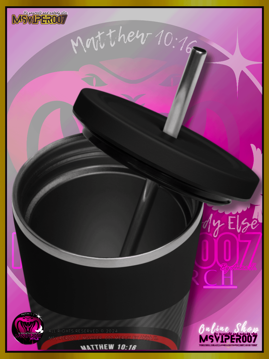 Tumbler - "MsViper_007™ Brand [red/blk] - Support&Sport" Insulated Tumbler with a Straw By Anna H. product image (10)