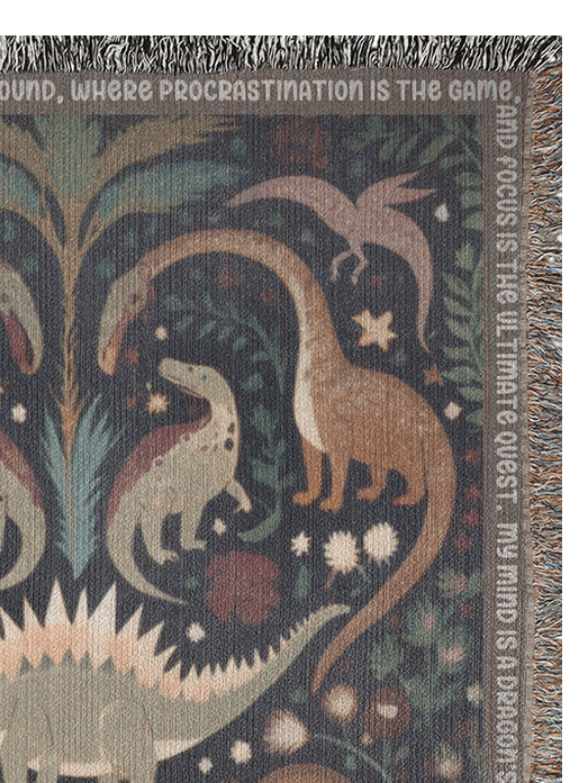My Minds Is A Dragon's Playground Woven Blanket product image (2)