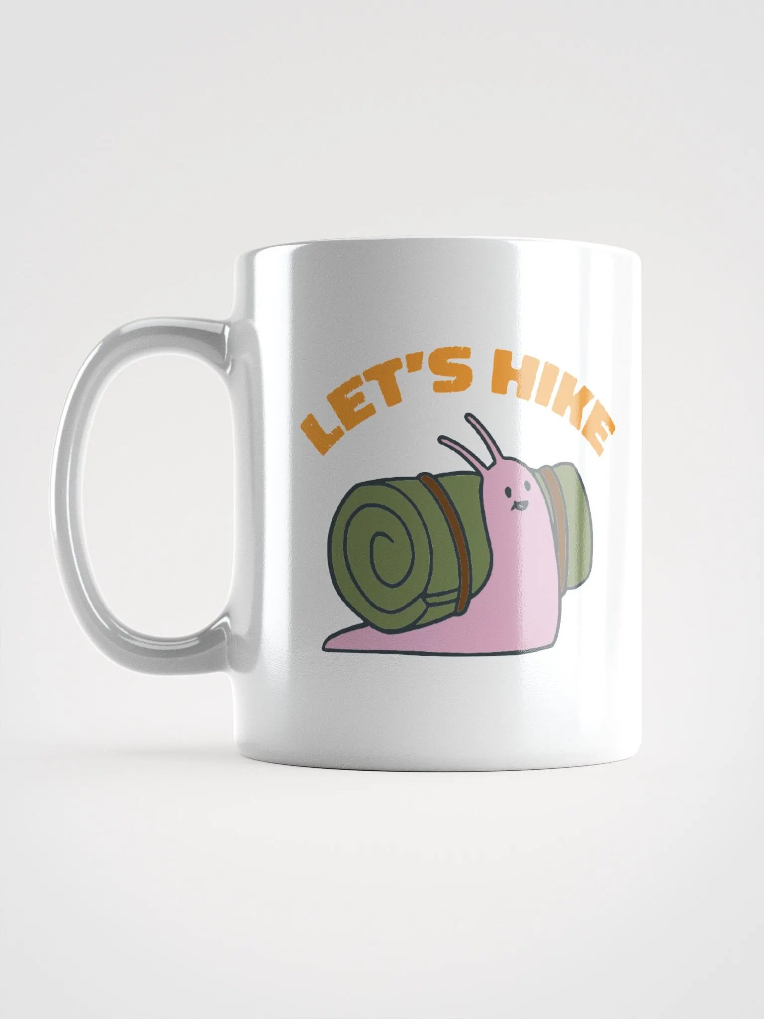 Happy Snail with Bedroll Shell says Let's Hike! product image (5)