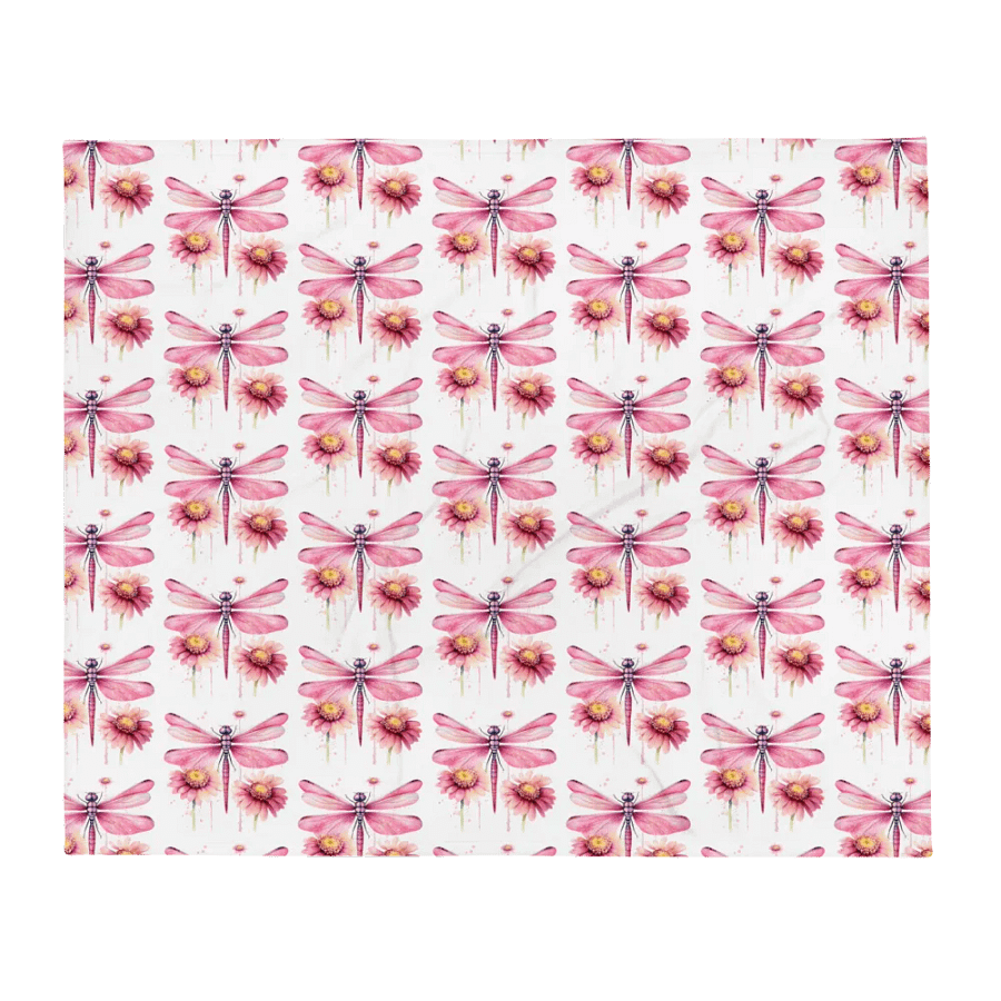Pink Dragonfly Blanket product image (1)
