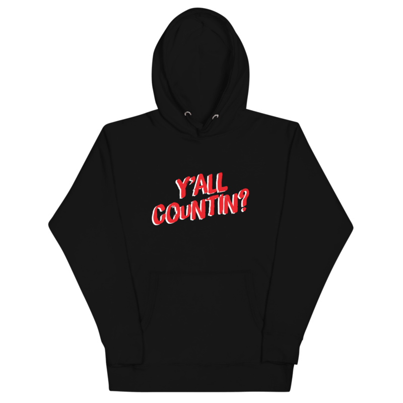 Yall Countin? Hoodie - Red and Black product image (1)