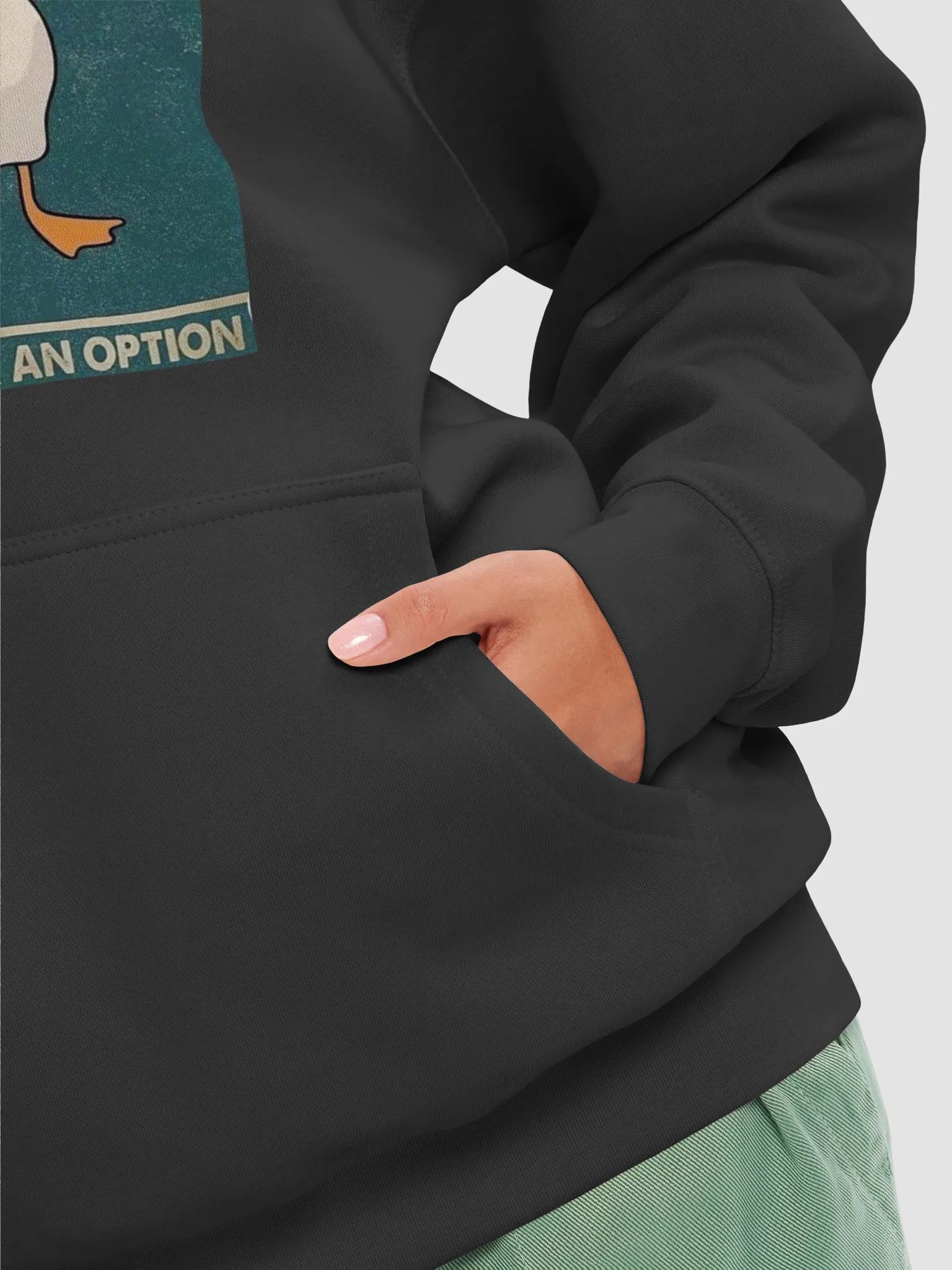 Peace Was Never A Option Meme Goose Hoodie product image (57)