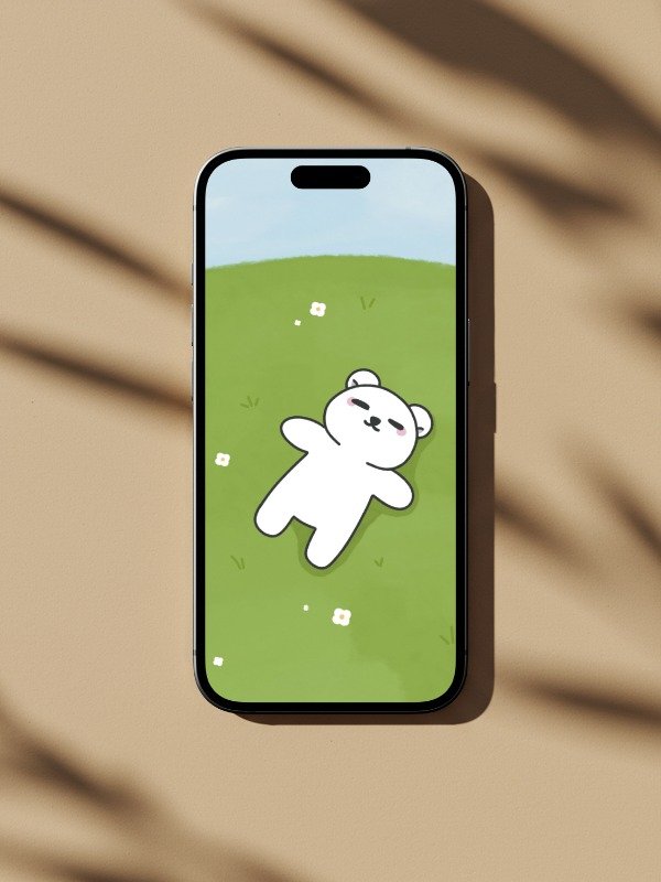 Peace bear phone wallpaper product image (1)