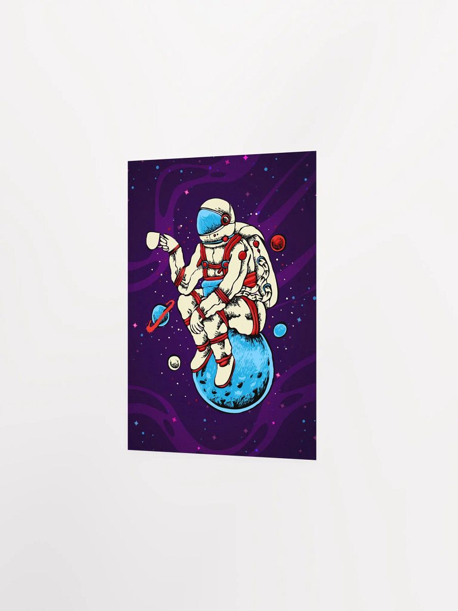 Astronaut, coffee, Moon — space poster, synthwave space, neon space, aesthetic poster product image (7)