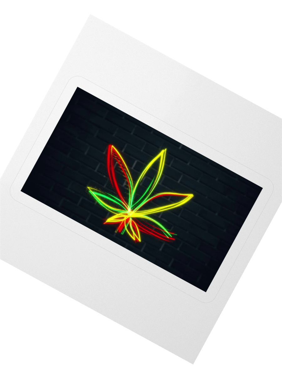 Weed Leaf Kiss Cut Sticker product image (6)