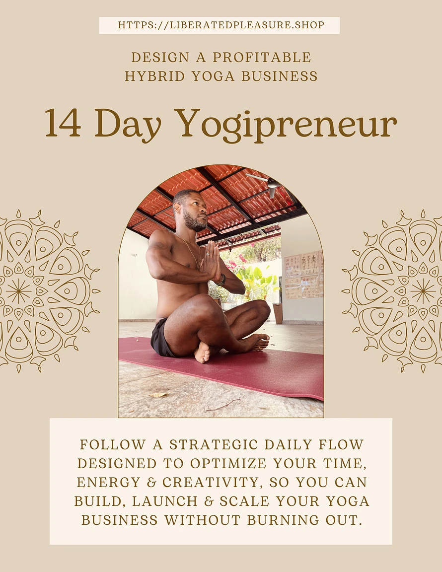 seated lotus pose yogi flyer design