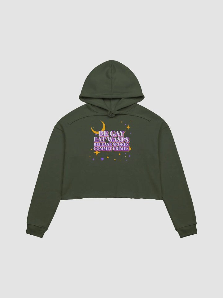 Cordyceps Propaganda fleece crop hoodie product image (2)