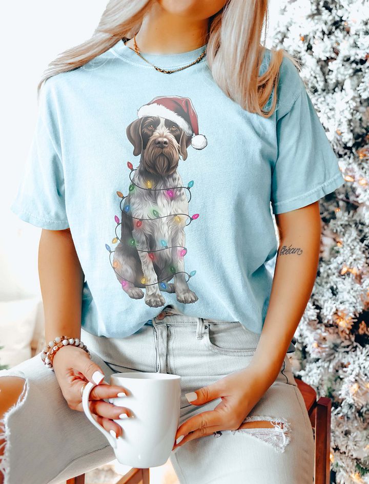 Funny German Wirehaired Pointer Christmas T-Shirt for GWP Paw-rents product image (11)
