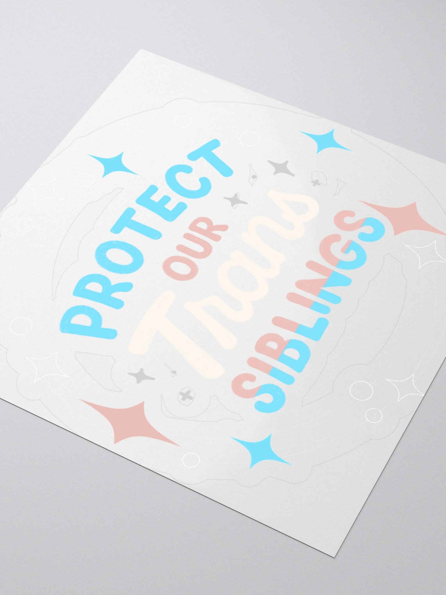 Protect Our Trans Siblings - Kiss Cut Stickers product image (8)