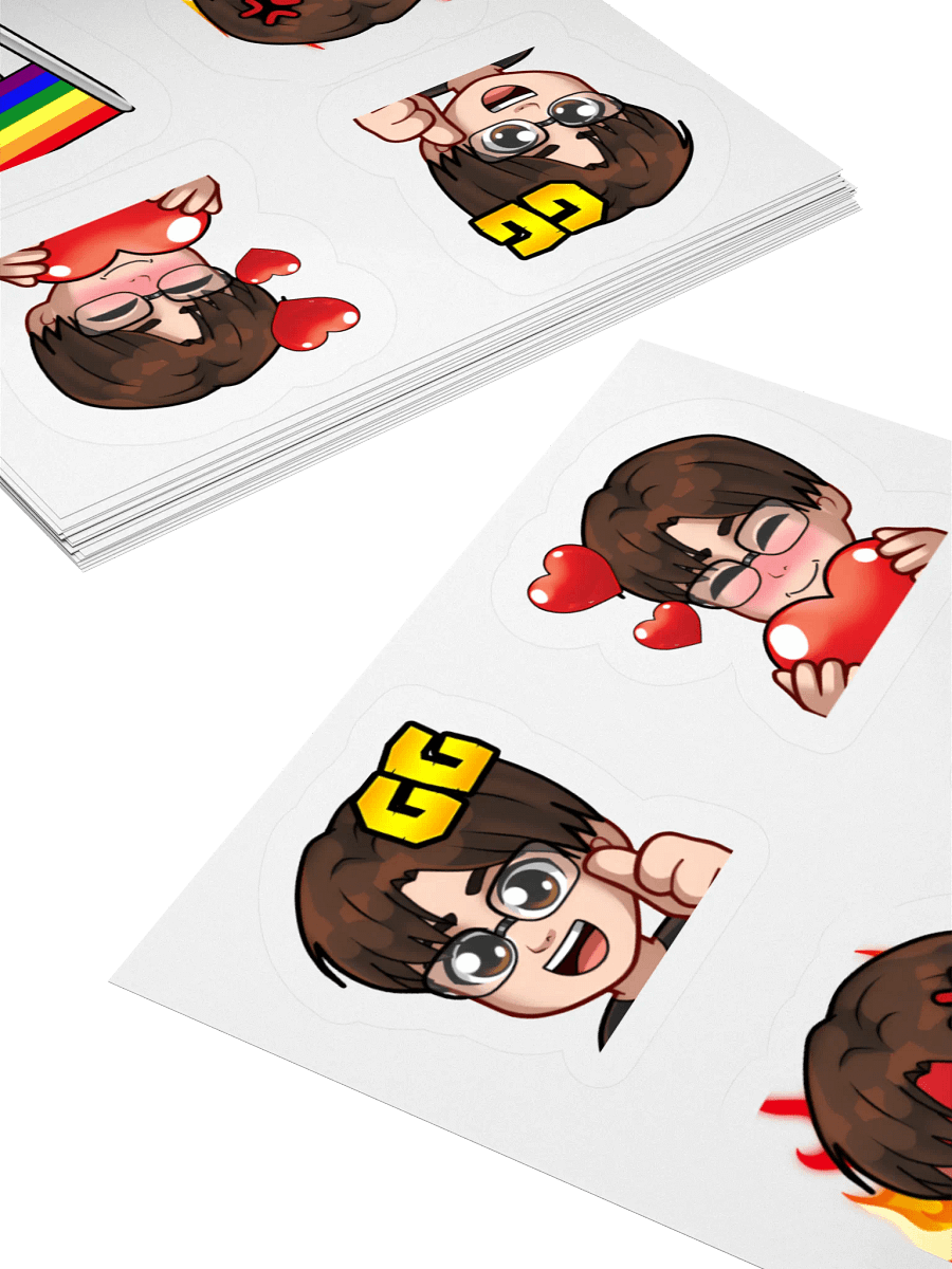 Expressive Emote Kiss Cut Stickers Set product image (4)