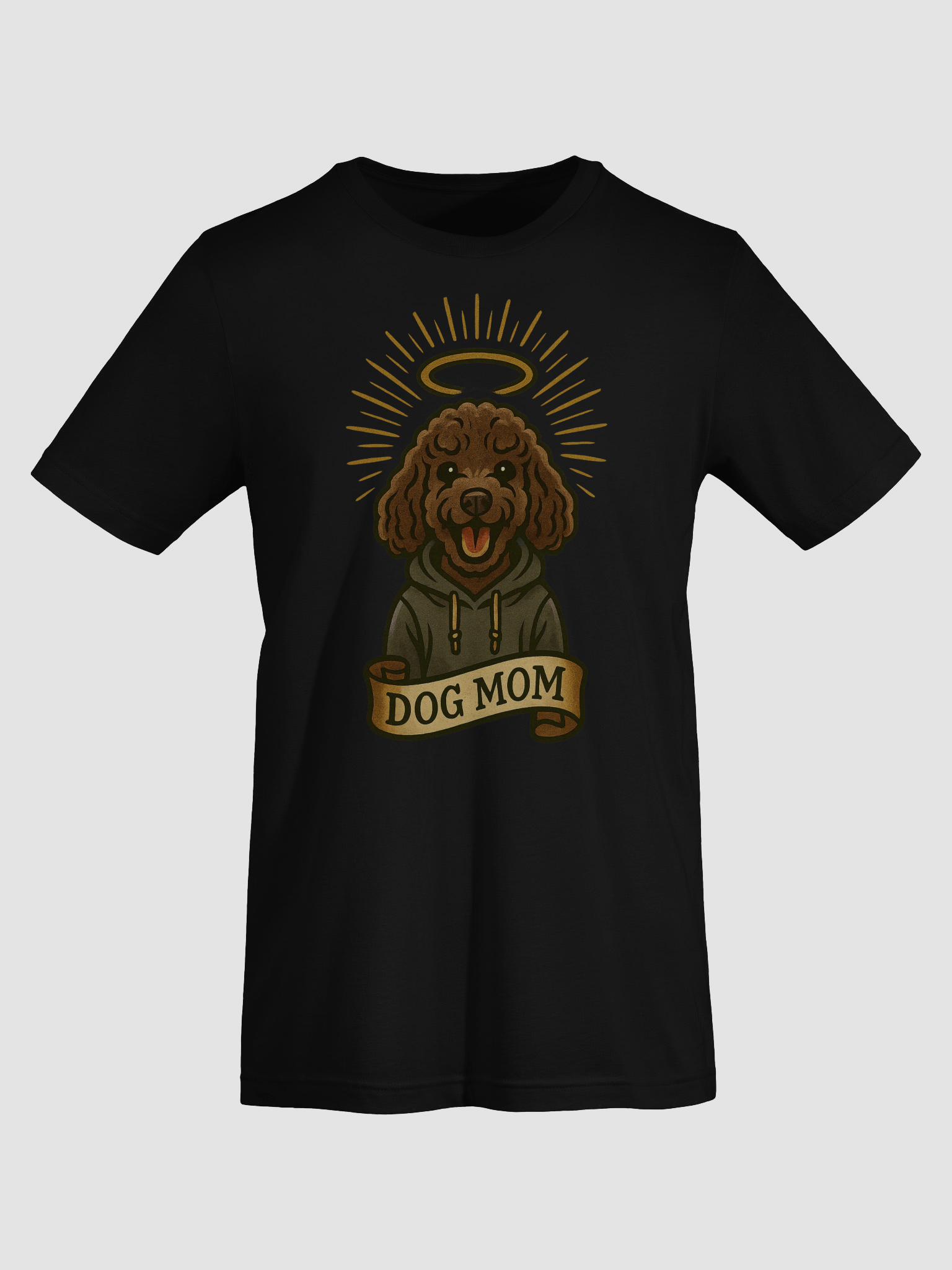 Dog Mom T-Shirt – Cute Poodle Halo Design for Proud Pet Parents – Funny Dog Lover Gift Tee for Women, Moms & Fur Baby Devotees product image (7)