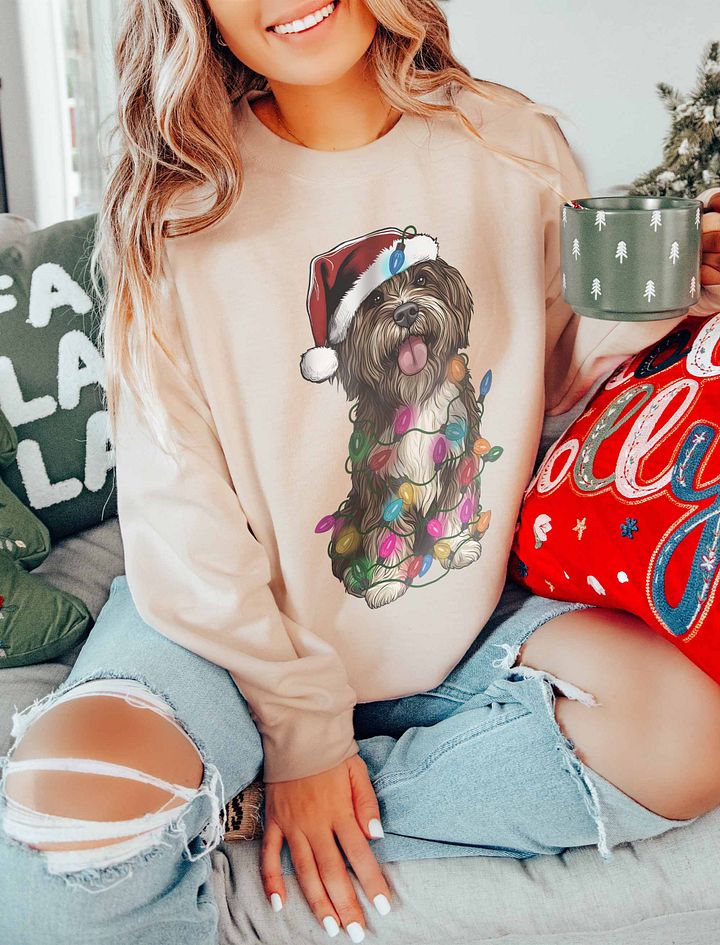 Funny Tibetan Terrier(Brown) Christmas Sweatshirt product image (15)