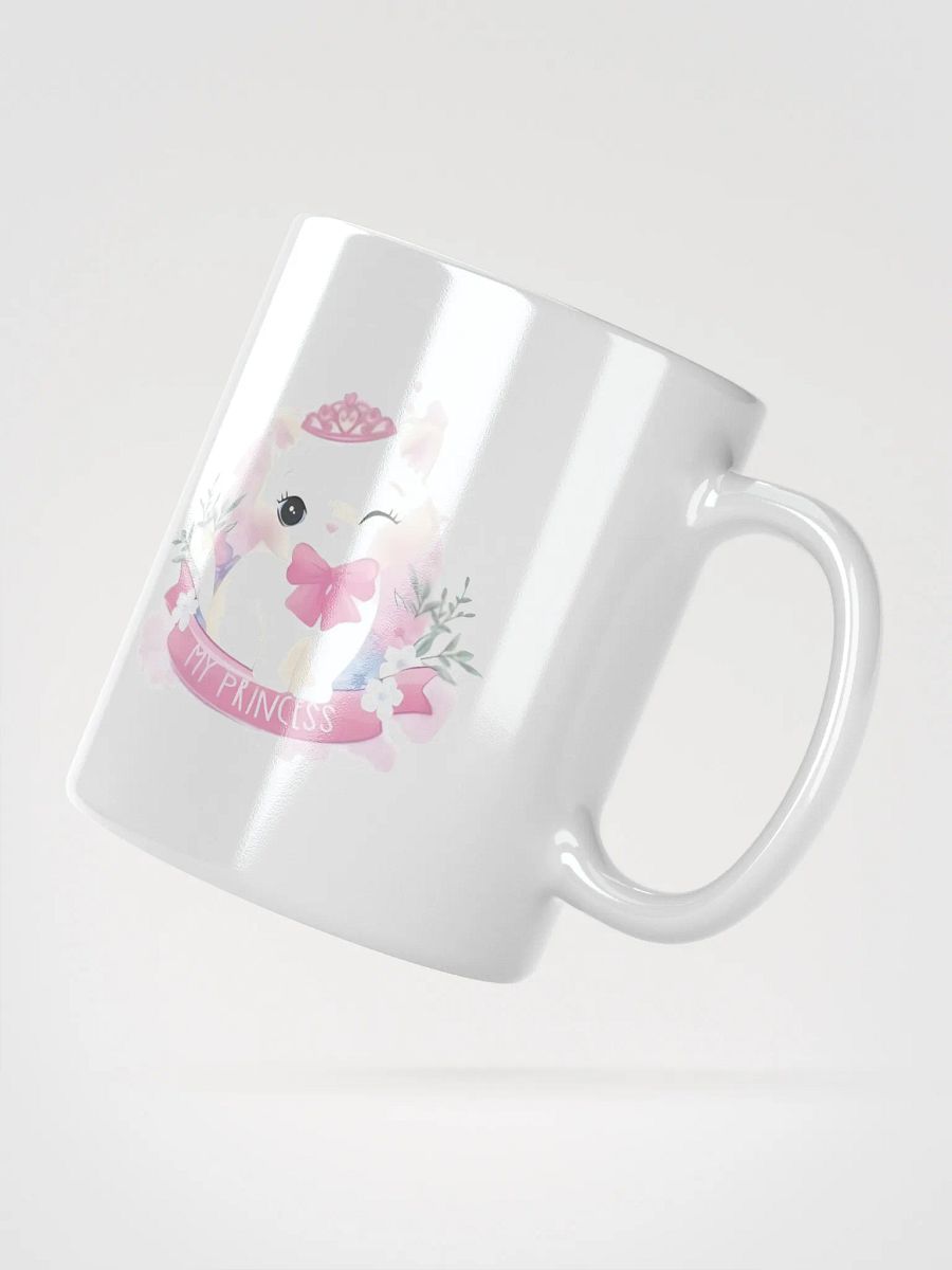 White Glossy Mug Cute Kitty product image (2)