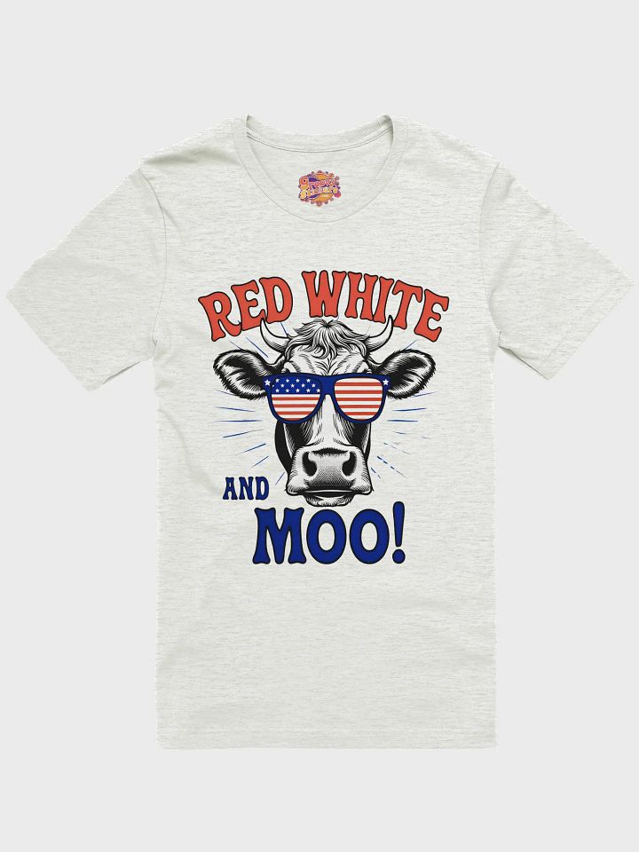 Patriotic Moo Cow Sunglasses T-Shirt product image (1)