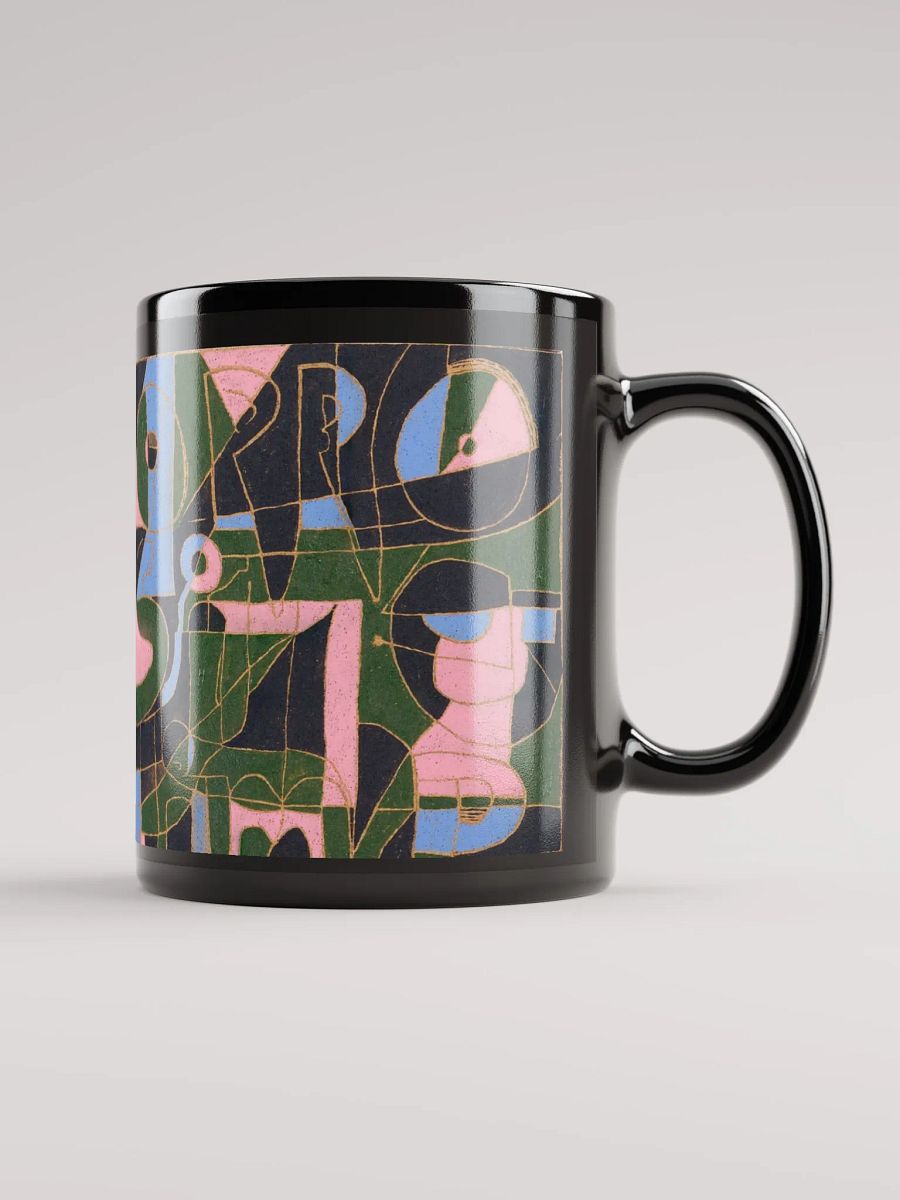 opposite dimples in the bored mind of the squid black glossy mug product image (1)