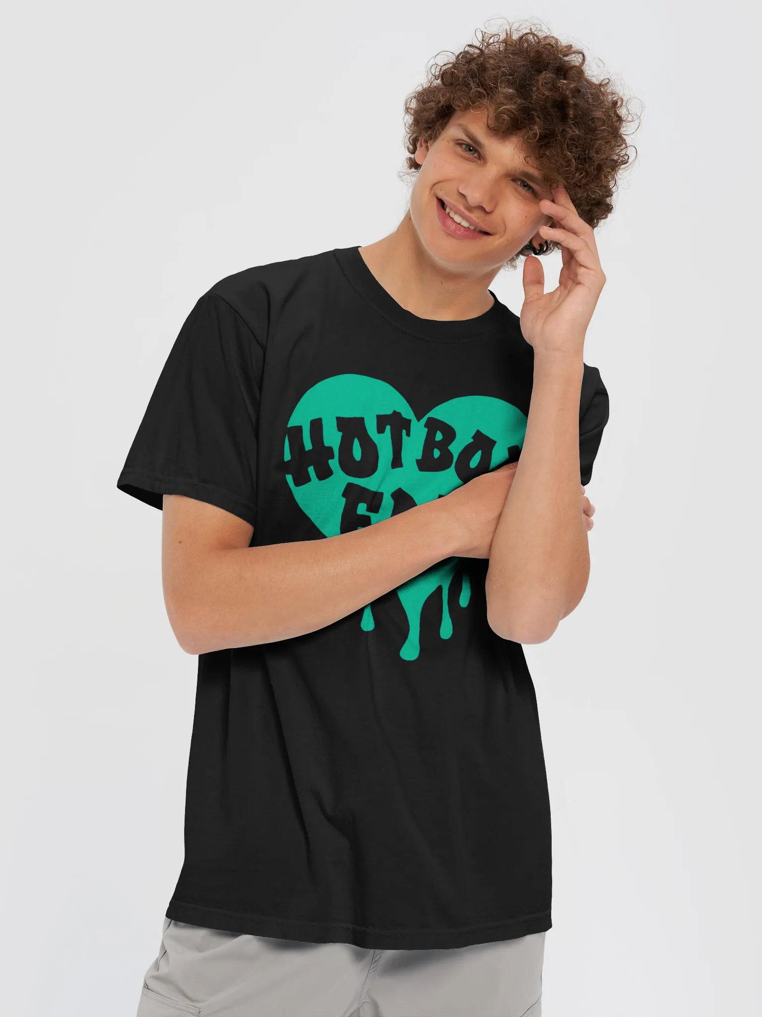 UNISEX HOT BOX FAM TRANSPARENT SEAFOAM GREEN LOGO TEE product image (5)