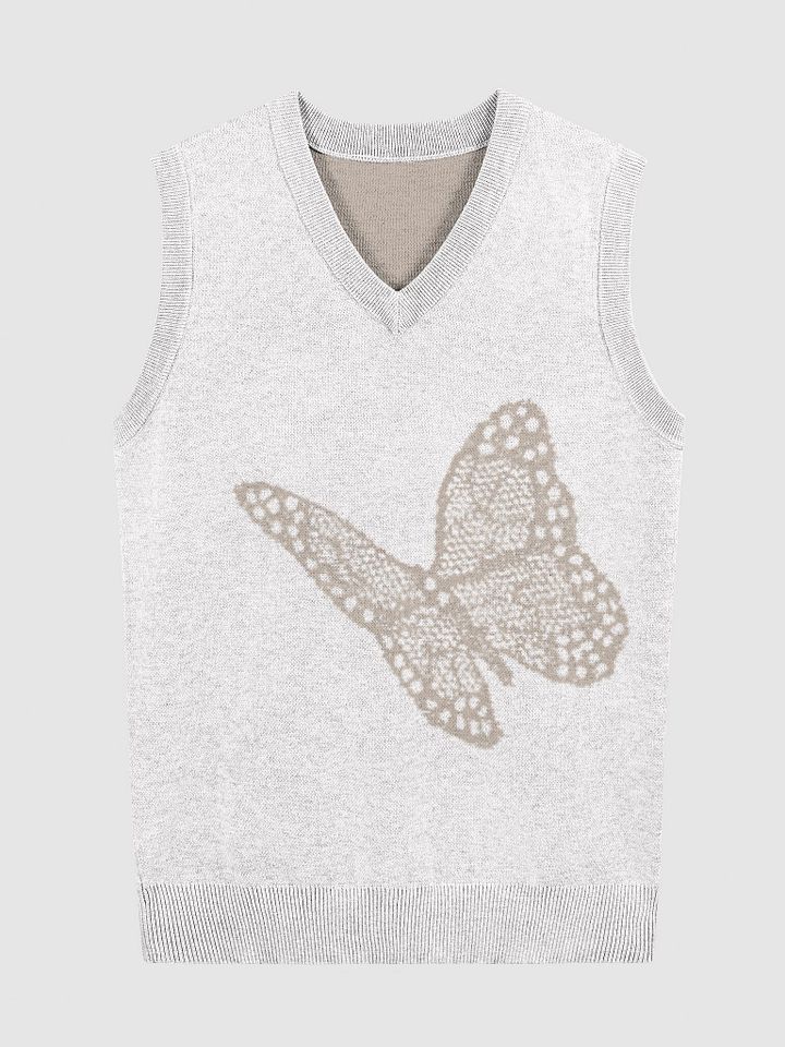 Butterfly Bliss Knitted V-Neck Vest (Exclusive) product image (1)