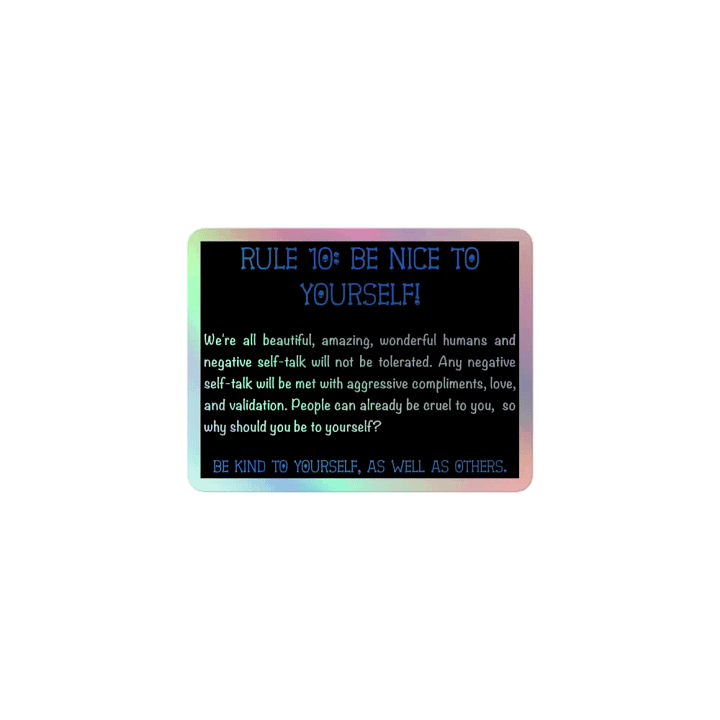 Rule 10 Holo Sticker product image (1)