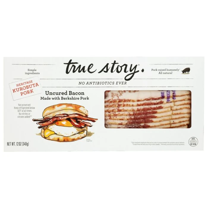 TRUE STORY: Kurobuta Uncured Bacon, 12 oz product image (1)