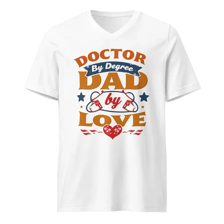 Doctor by Degree, Dad by Love V-Neck Tee product image (5)