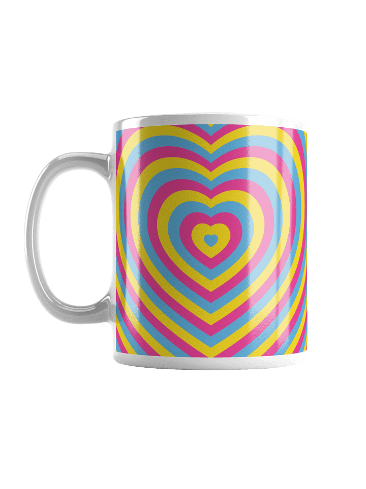 Pansexual Pride Hearts Mug (Right-handed) product image (1)