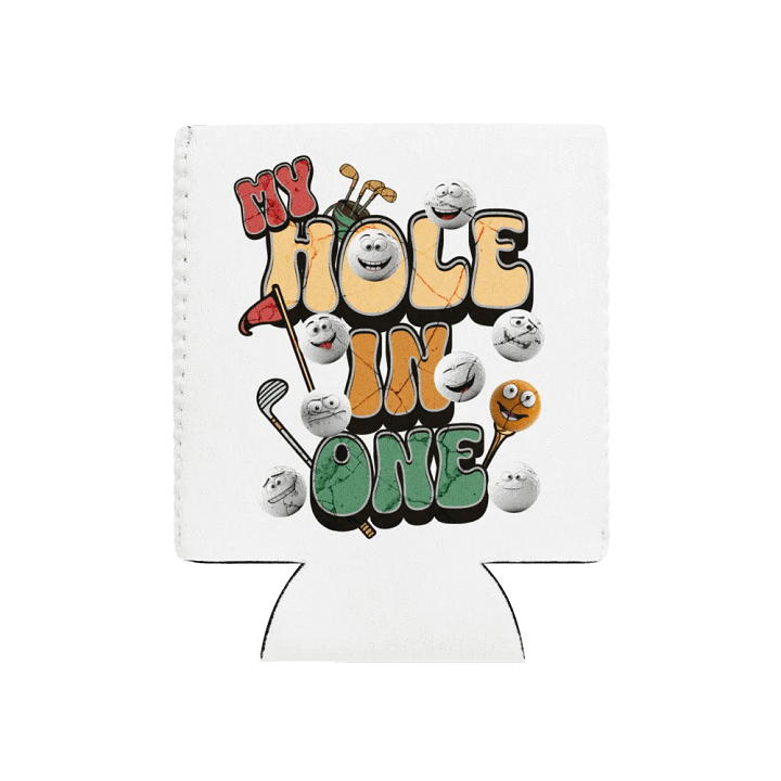 My Hole In One Smiley Golf Balls Can Cooler product image (1)