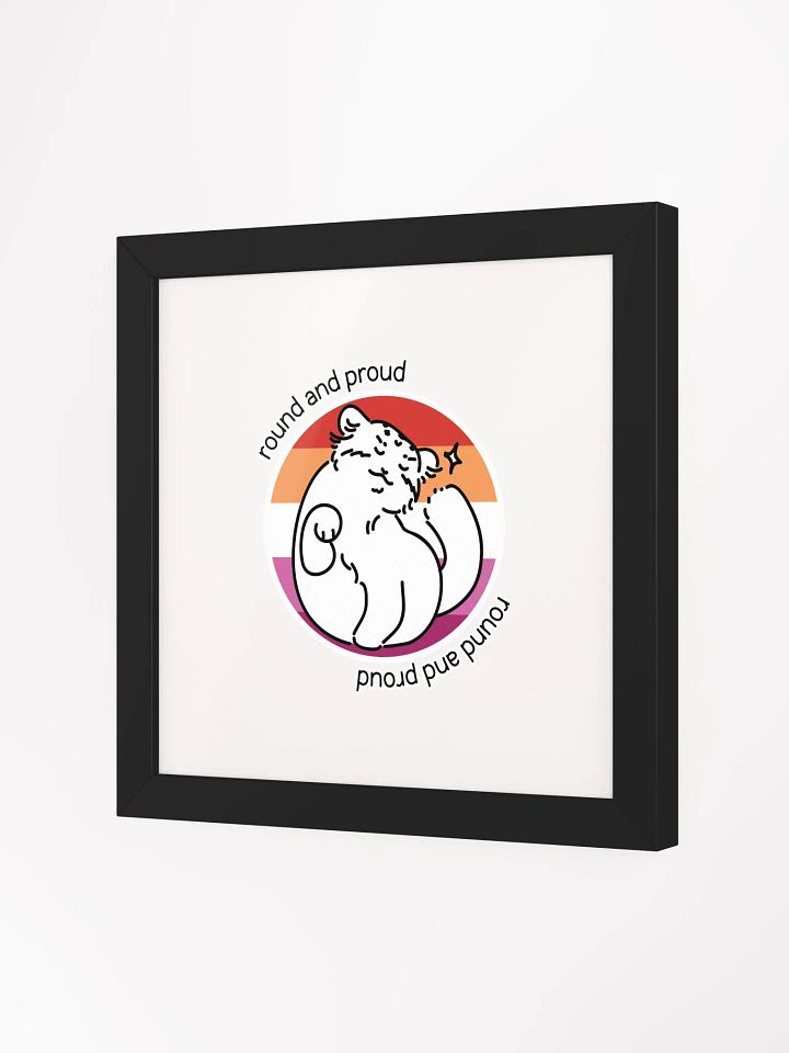 Round and Proud Manul Lesbian Version - Framed Print product image (5)