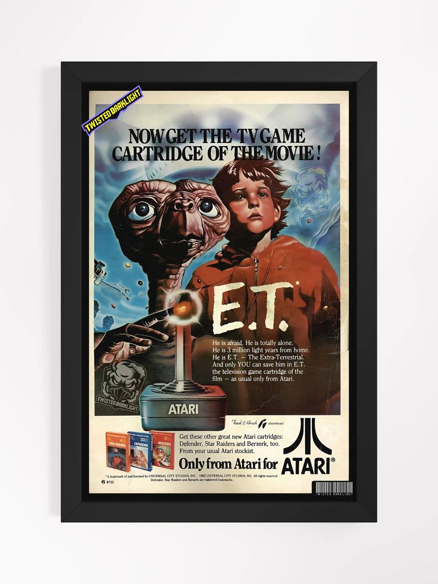 Retro Poster: The Iconic E.T. Atari Poster from 1982. - Size 12" x 18" product image (2)