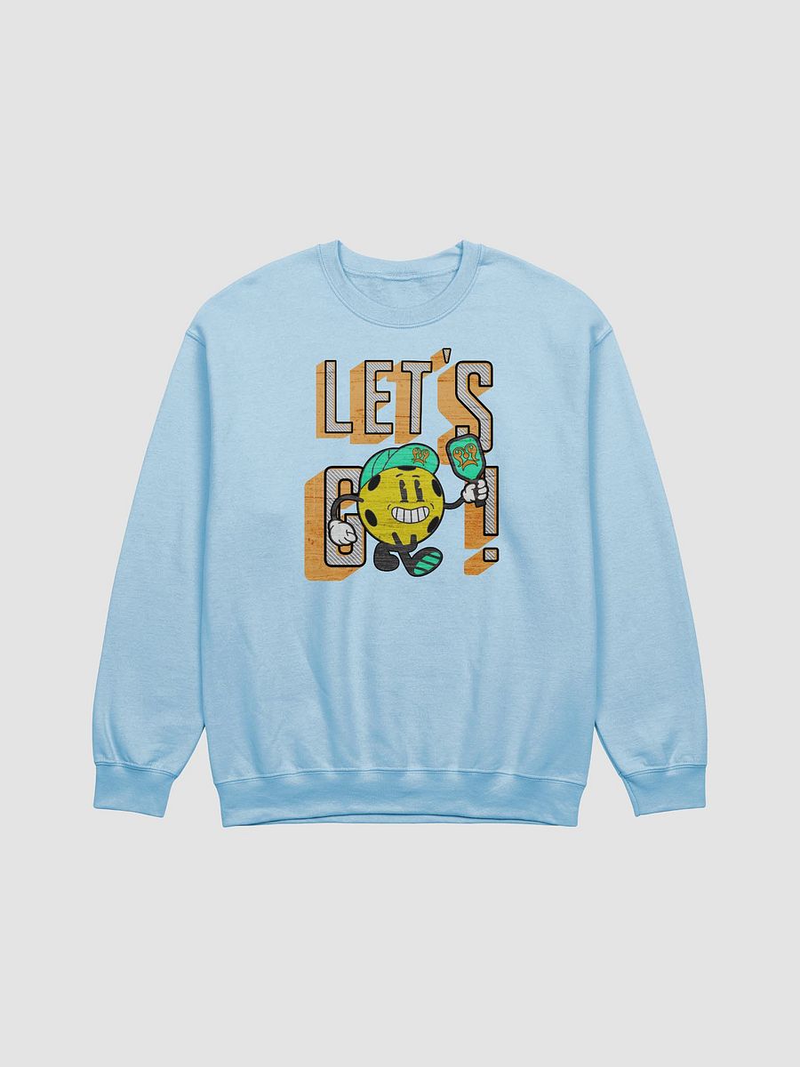 Let's Go Pickleball Mascot Playful Cartoon Crewneck product image (1)
