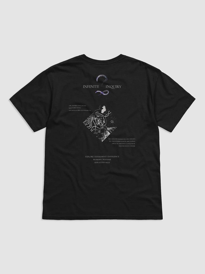 Infinite Inquiry Black Cotton T-Shirt
