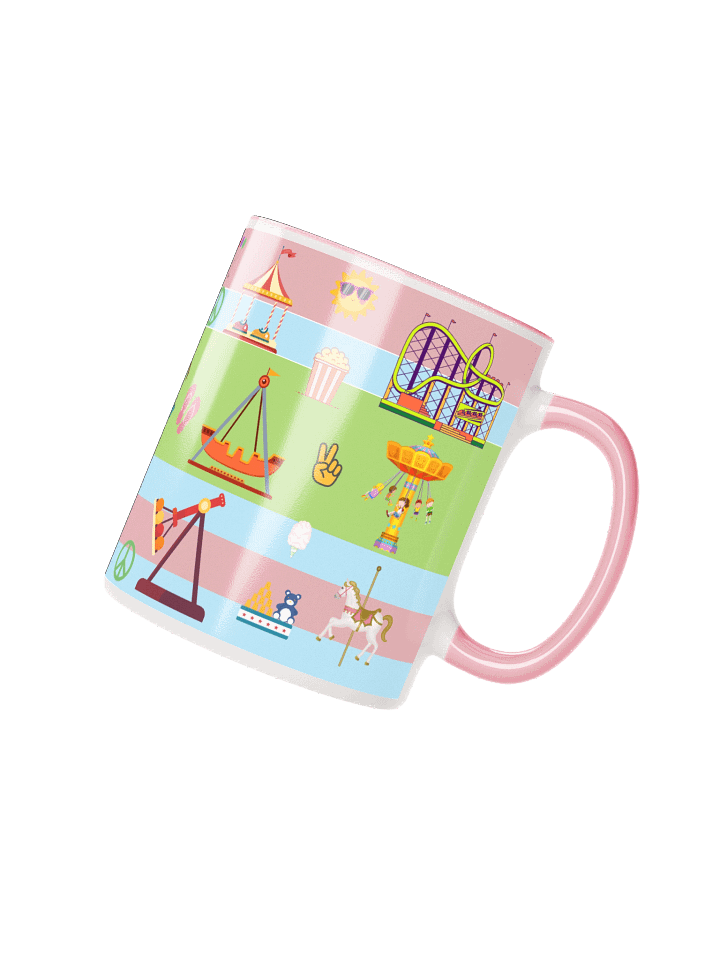 Pastel Park Vibes Mug – Roller Coaster & Carnival Ride Ceramic Cup for Theme Park Fans product image (2)