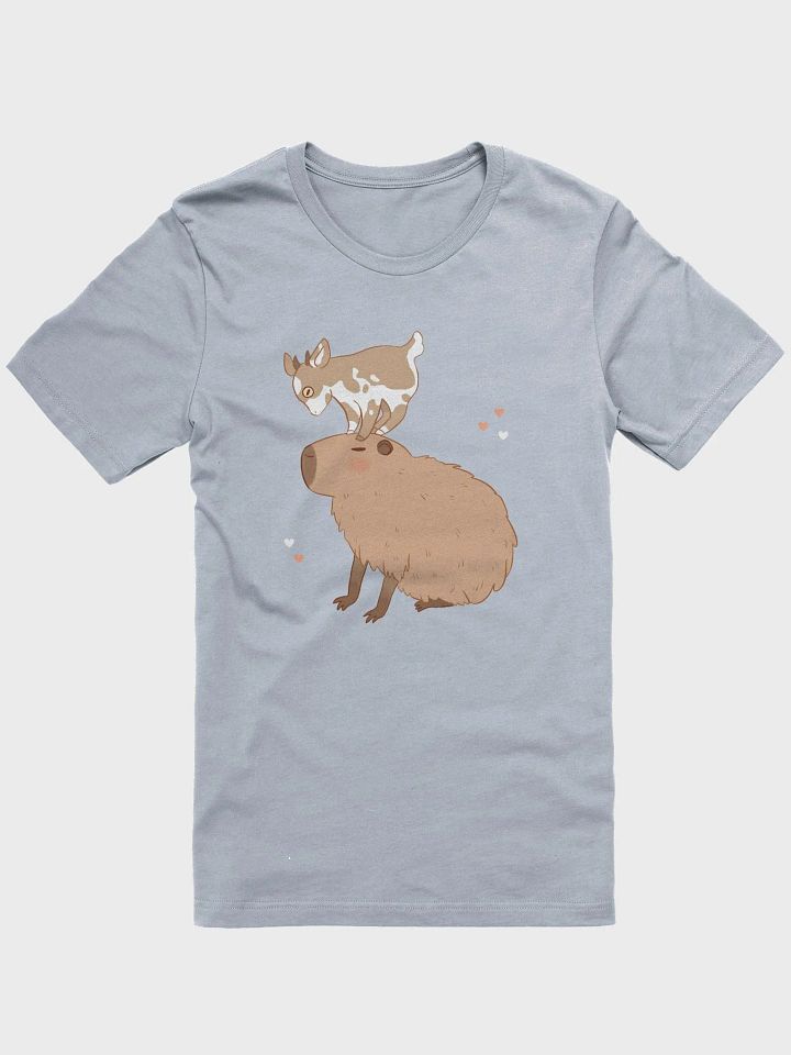 Cute Capybara and Baby Goat Encounter T-Shirt product image (1)