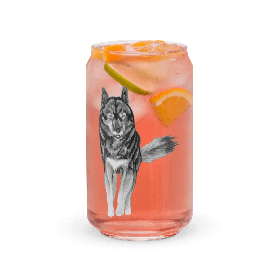 Wolf Drawing Glass Can Cup product image (37)