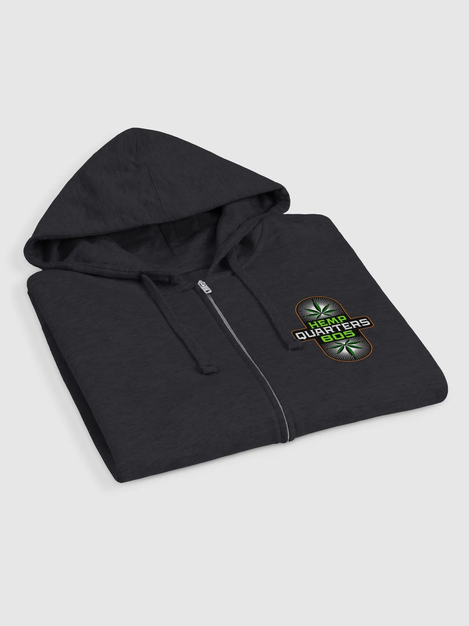 Hemp Quarters Front/Read/Sleeves Zipper Hoodie product image (4)