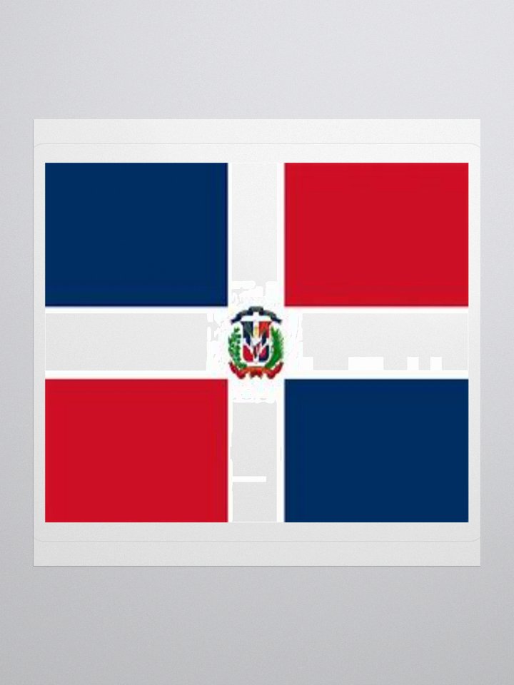 Dominican Republic Flag Sticker | Coat of Arms Design | Durable Vinyl | 3 Sizes product image (2)