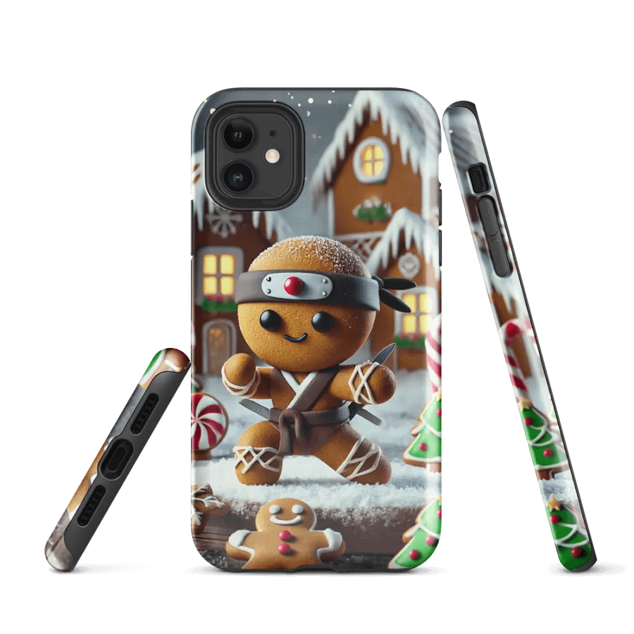 Gingerbread Ninja iPhone Tough Case – Festive Warrior Spirit product image (1)