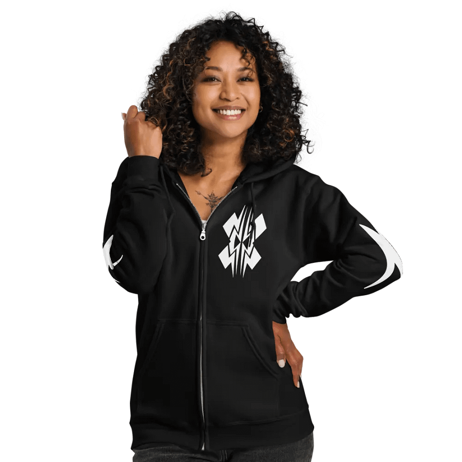 The Real Deal Zip-Up Hoodie [White Symbol Var.] product image (5)
