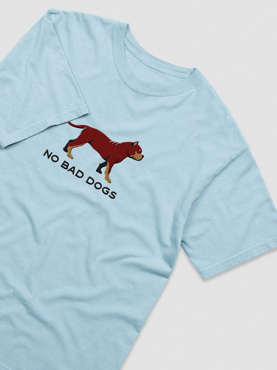 No Bad Dogs T-Shirt(Embroidered) of an American Bully(Red & Tan) product image (27)