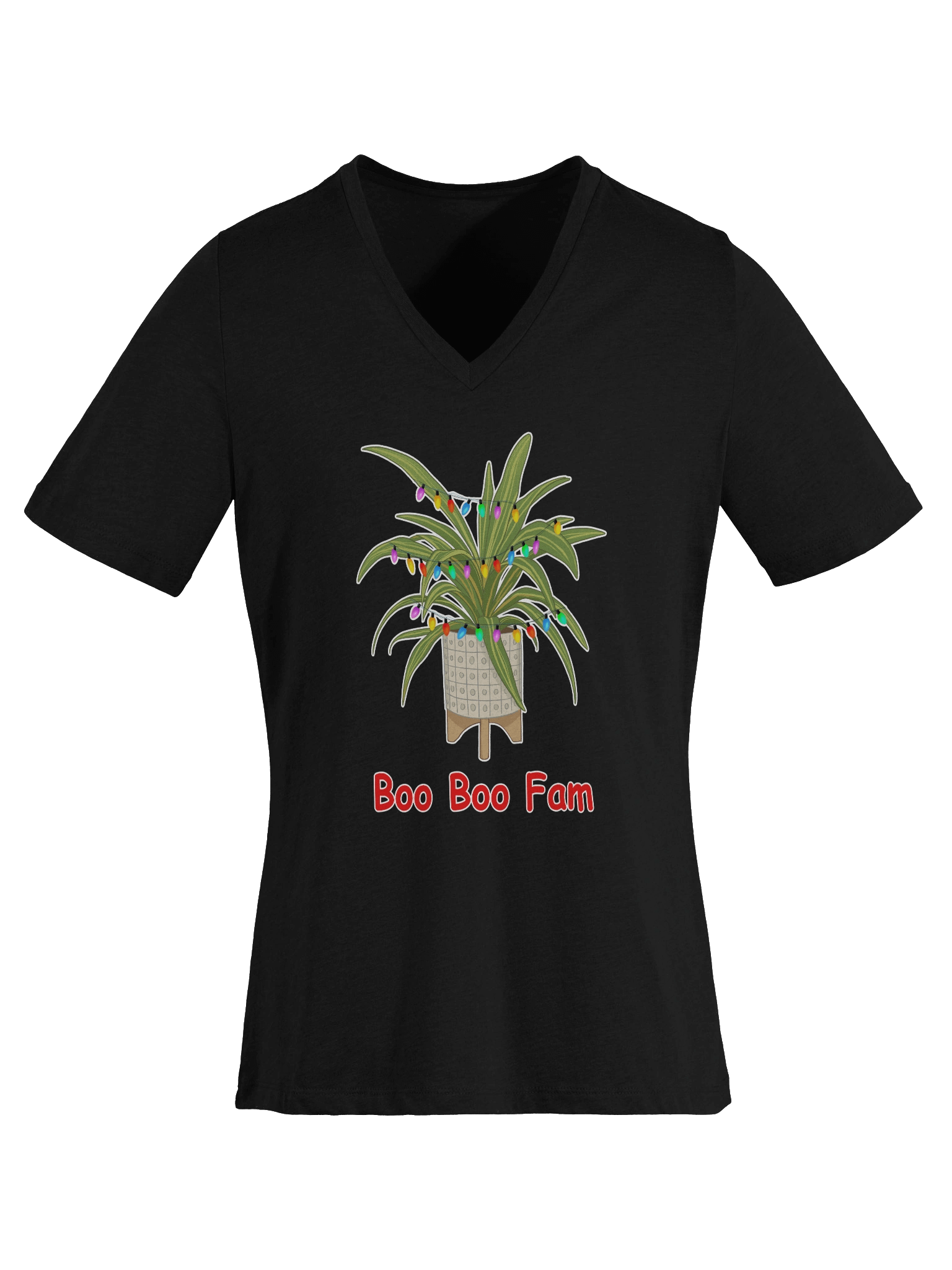 Women's Christmas Dragon Plant V Neck Tee Shirt product image (34)