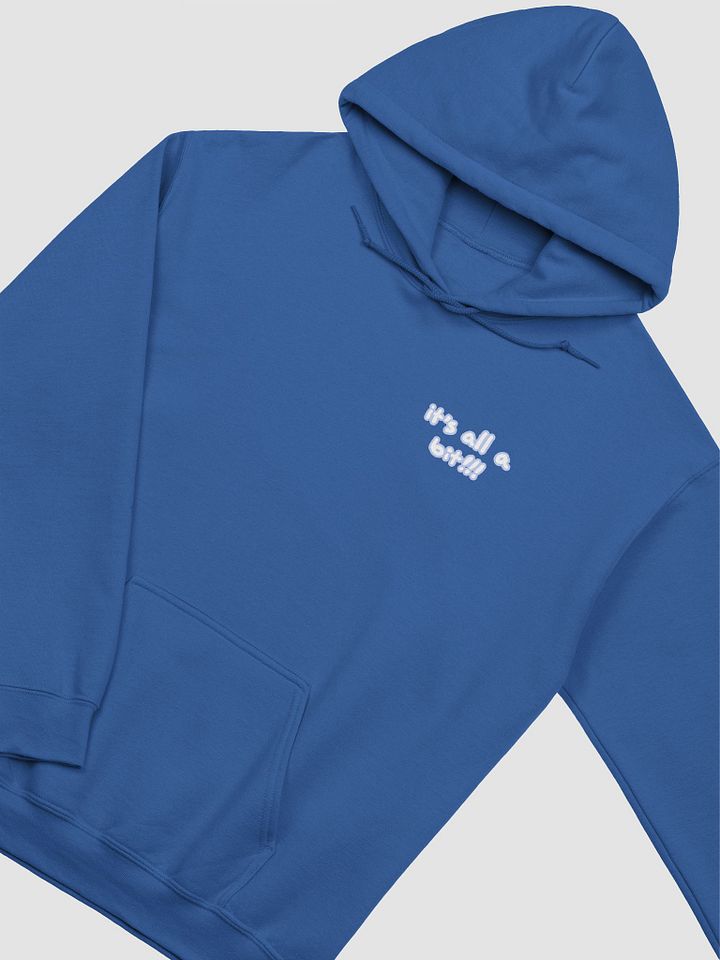 “It’s all a bit!!!” (sm. lined design, #BDCAEF) classic hoodie product image (67)