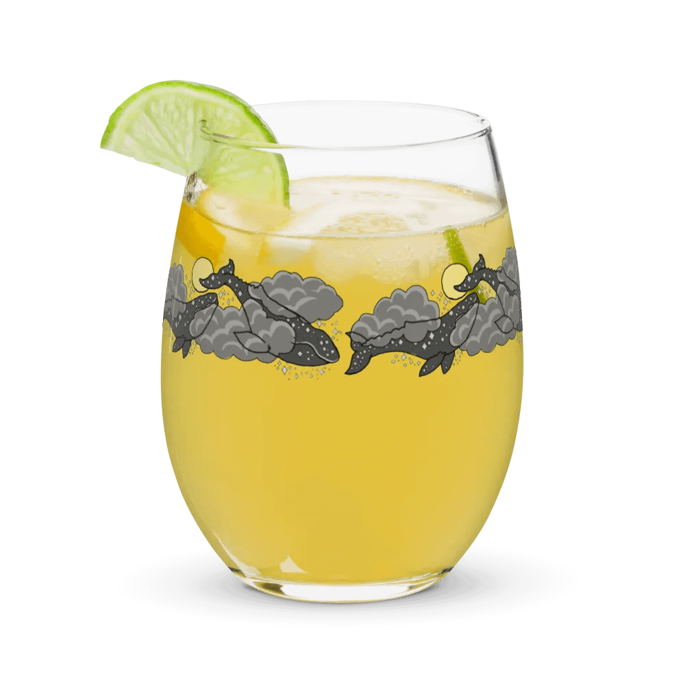 starry gray whale night sky stemless wine glass product image (8)