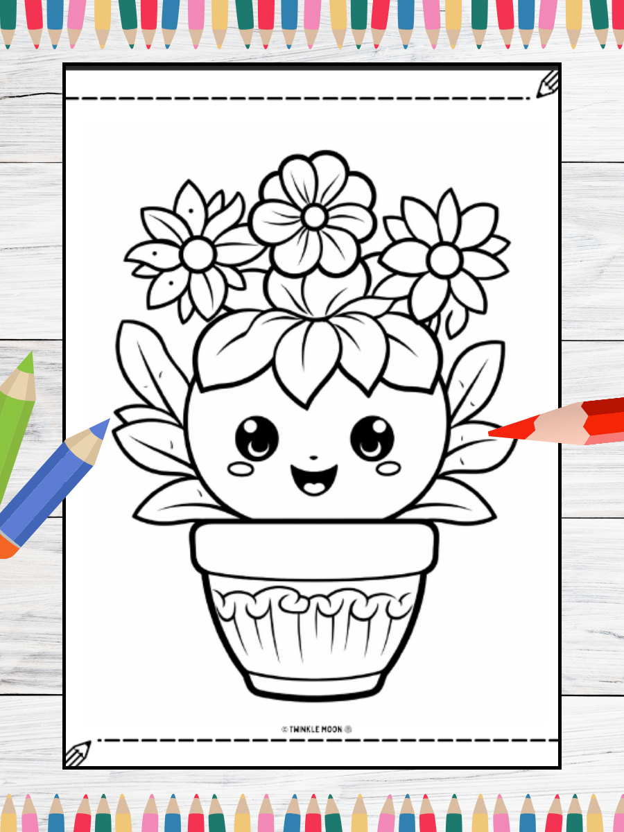 20 Cute Kawaii Coloring Pages#8 (PDF Coloring Pages) product image (5)